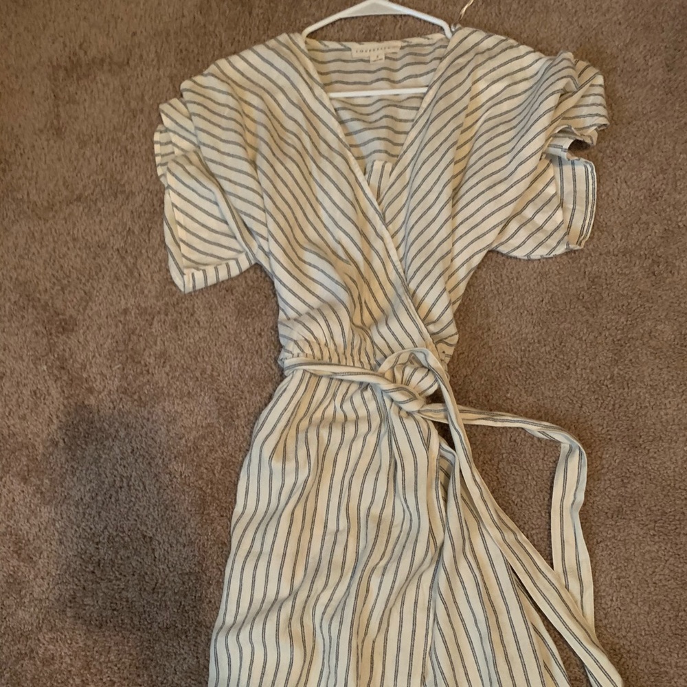 Cream and Black Wrap Tulip Hem Maxi Dress